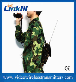 Militaire Tactische Videozender COFDM H.264 12KM NLOS AES256-Encryptie Lage Vertraging Op batterijen