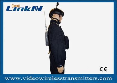 Videozender COFDM HDMI van militaire politie de Tactische Manpack &amp; de Bidirectionele Intercom AES256 van CVBS Op batterijen