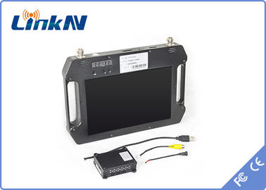 De draagbare Videoontvanger HDMI Op batterijen CVBS van COFDM met de Ontvangst AES256 gelijkstroom 12V van de Vertoningsdiversiteit