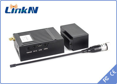 Detective Mini Hidden Video Transmitter 1km Encryptie van de de Vertragingsh.264 Hoge Veiligheid AES256 van COFDM Lage Op batterijen