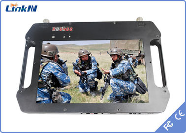COFDM-ontvanger HDMI CVBS met batterij en kleurenscherm Hooggevoelige dubbele antennes AES256 DC 12V