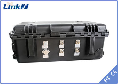 Het tactische COFDM-4-kanaal IP65 van de Koffer Videoontvanger met Batterij &amp; Vertoning AES256 H.264 gelijkstroom 12V