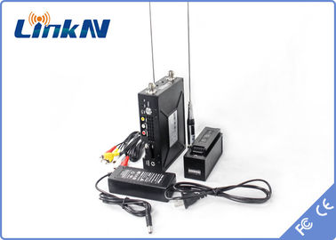 Lichaam-versleten Tactische Videozenderlange afstand COFDM QPSK HDMI &amp; de Encryptie van CVBS AES256 Op batterijen