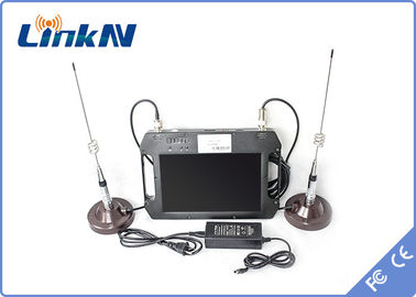 COFDM-ontvanger HDMI CVBS met batterij en kleurenscherm Hooggevoelige dubbele antennes AES256 DC 12V