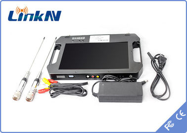 Handheld COFDM Video Receiver Batterij aangedreven FHD met display Dual Antenna AES256 DC 12V