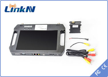 COFDM-ontvanger FHD met batterij en kleurenscherm Hooggevoelige dubbele antennes AES256 DC 12V