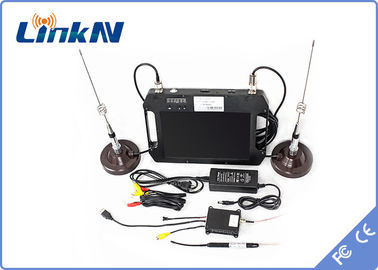 COFDM-ontvanger FHD met batterij en kleurenscherm Hooggevoelige dubbele antennes AES256 DC 12V