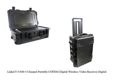 De tactische Videoontvanger HDMI CVBS van COFDM met Batterij &amp; Vertoningssteunen HDD &amp; TF Kaartopname