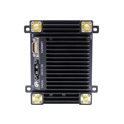 Langbereik Mini UAV Video Data Link FHSS MANET AES256 Ontvangende gevoeligheid -100dBm 2.5MHz Bandbreedte 2.5/5.0/10.0/20.0MHz