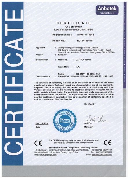 CHINA LinkAV Technology Co., Ltd certificaten